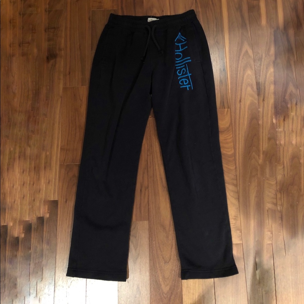 Men’s Extra Small Black Hollister Logo Sweat Pants